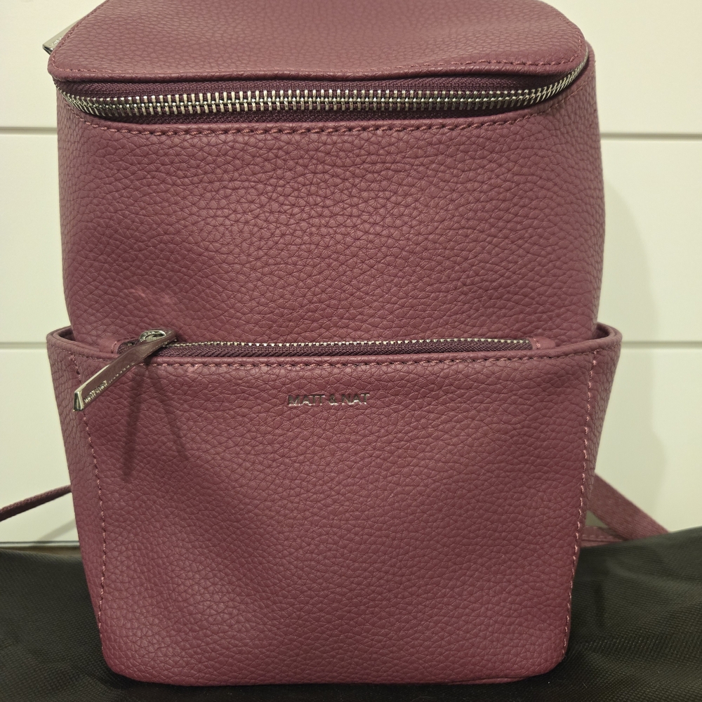 Matt & Nat Burgundy Backpack and Wallet Set - Picture 2 of 10